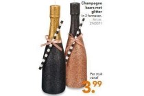 champagne kaars met glitter
