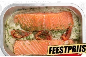 zalmfilet in pestosaus
