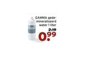 gamma gedemineraliseerd water