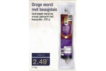 droge worst met beaujolais