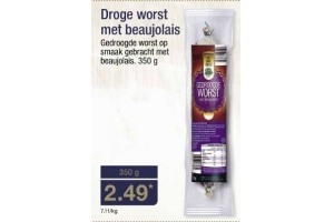 droge worst met beaujolais