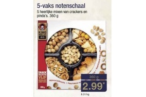 5 vaks notenschaal