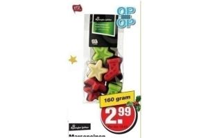 marsepeinen kerstfiguren met chocolade