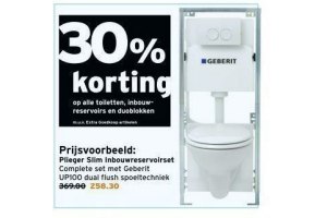 alle toiletten inbouwreservoirs en duoblokken