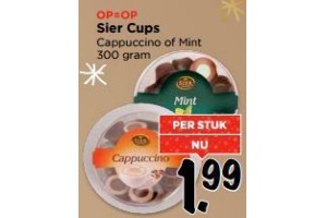 sier cups cappuccino of mint