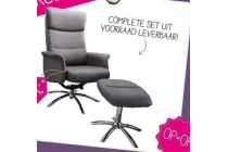 relaxfauteuil en voetenbank vernante