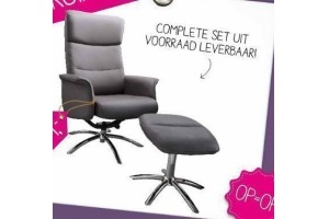 relaxfauteuil en voetenbank vernante