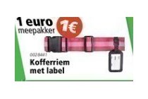 kofferriem met label