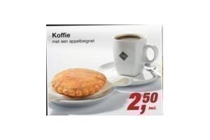 koffie met appelbeignet