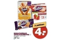 sultana fruitbiscuit yofruit of goodmorning nu 3 pakken slechts en euro 4