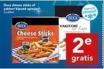 duca cheese sticks of yakitori kipsat en eacute spiesjes