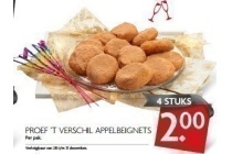 proef t verschil appelbeignets