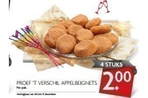 proef t verschil appelbeignets