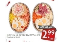 luxe zalm of rundvleessalade