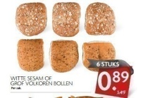 witte sesam of grof volkoren bollen
