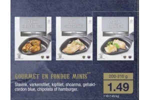 gourmet en fondue minis