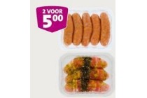 wereldse worstjes 2 bakjes en aacute 500 gram voor en euro 5