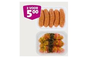 wereldse worstjes 2 bakjes en aacute 500 gram voor en euro 5