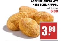 appelbeignets met hele schijf appel