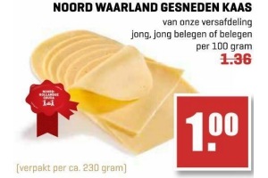 noord waarland gesneden kaas