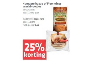 humapro bapao of flemmings snackbroodjes