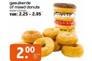 gesuikerde of mixed donuts