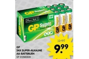 gp 24x super alkaline aa batterijen