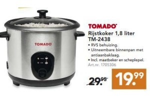 Tomado Rijstkoker 1,8 TM-2438 €19,99 - Beste.nl