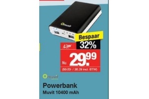 powerbank muvit 10400 mah