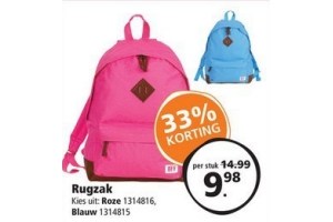 rugzak roze of blauw