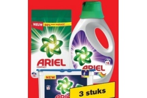 ariel wasmiddel 3 stuks en euro 8