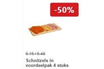 schnitzels in voordeelpak 4 stuks