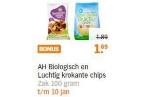 ah biologisch en luchtig krokante chips