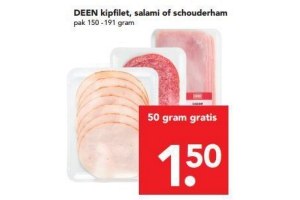 deen kipfilet salami of schouderham