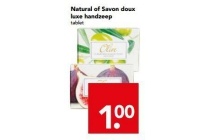 natural of savon doux luxe handzeep