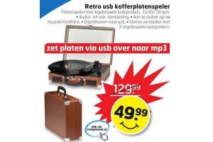 retro usb kofferplatenspeler