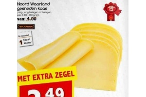 noord waarland gesneden kaas voor en euro 2 49