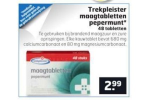 trekpleister maagtabletten pepermunt