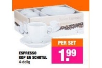 espresso kop en schotel