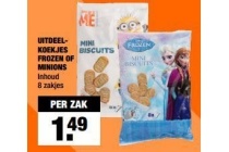 uitdeelkoekjes frozen of minions