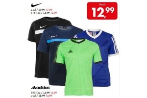 adidas en nike shirtjes