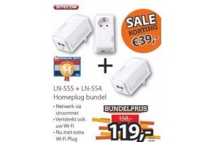 sitecom homeplug bundel voor en euro 119