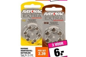 rayovac hoortoestelbatterijen