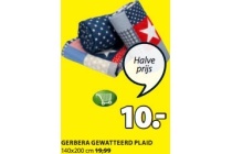 gerbera gewatteerd plaid