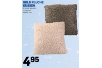 gold pluche kussen