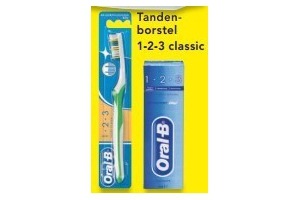 oral b tandenborstel 1 2 3 classic en euro 1