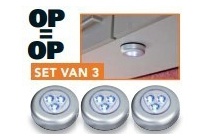 pushlamp met 3 led lampjes en euro 1 98