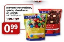 markant chocorozijnen pinda hazelnoten of crunch