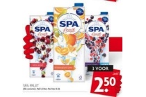 spa fruit 3 voor en euro 2 50