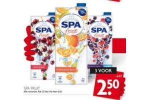 spa fruit 3 voor en euro 2 50